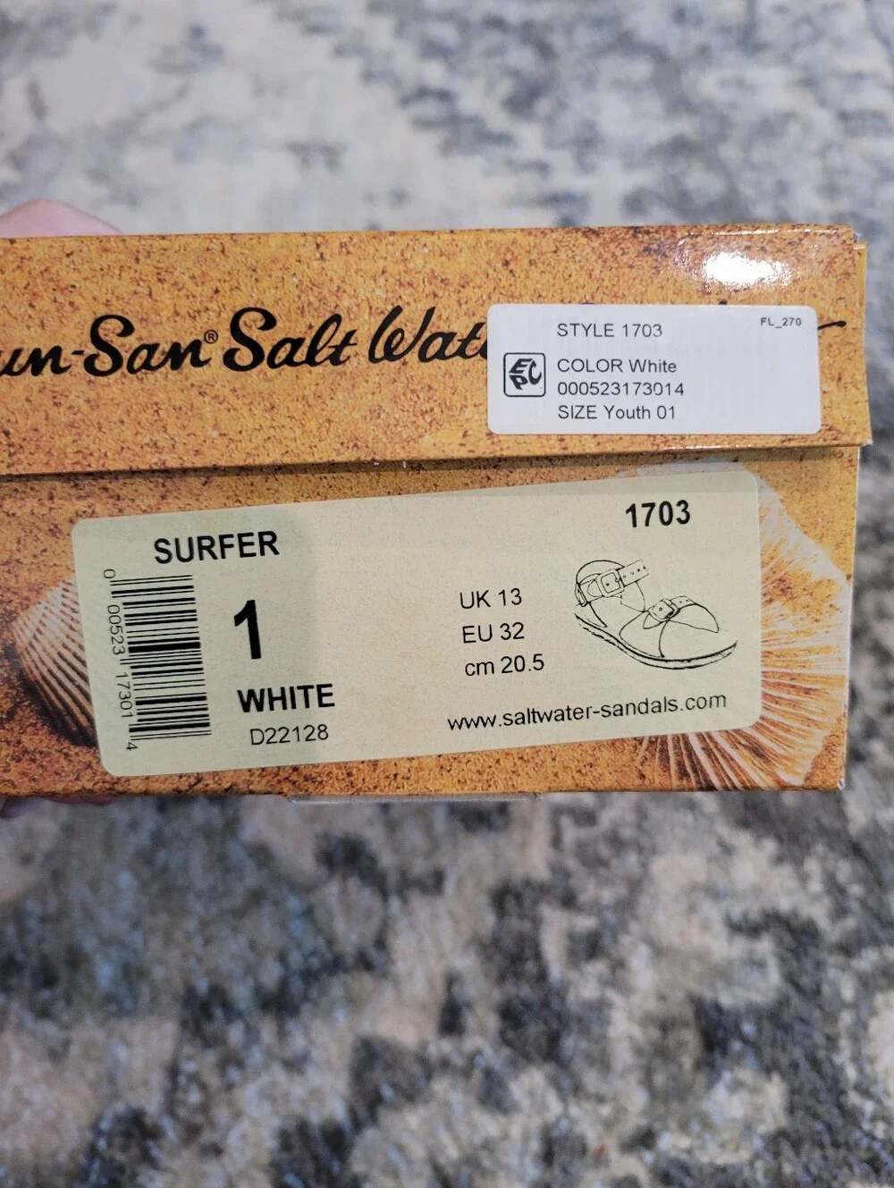 Girls Sunsans Size 1